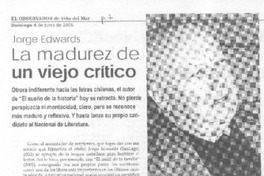 La madurez de un viejo crítico