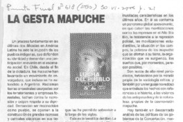 La gesta mapuche
