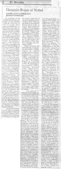 Gonzalo Rojas al Nobel