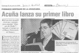 Acuña lanza su primer libro