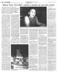 María Vera "La Cota": cocina y poesía en una sola mujer [entrevista]