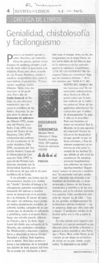 Genialidad, chistología y facilonguismo