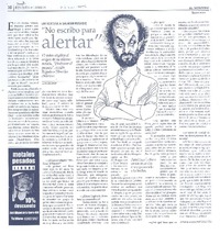 "No escribo para alertar" [entrevista]