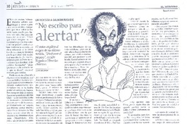 "No escribo para alertar" [entrevista]