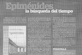 Epiménides, la búsqueda del tiempo