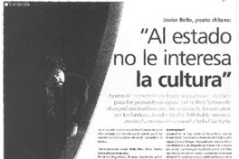 "Al estado no le interesa la cultura" [entrevista]