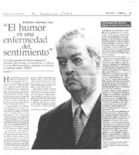 El humor es una enfermedad del sentimiento" [entrevista]
