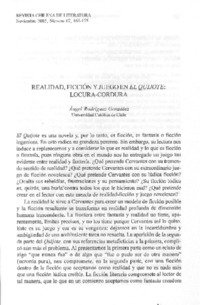 Realidad, ficción y juego en El Quijote: locura-cordura