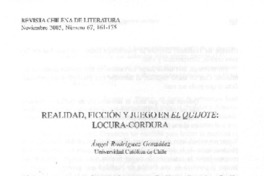 Realidad, ficción y juego en El Quijote: locura-cordura