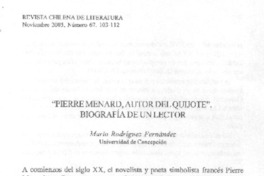 Pierre Menard, autor del Quijote