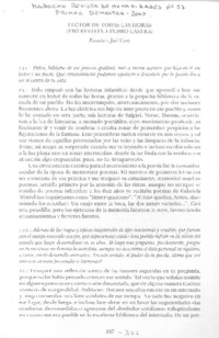 Lector de todas las horas (entrevista a Pedro Lastra) (entrevistas)