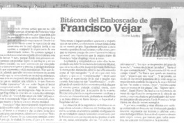 Bitácora del emboscado de Francisco Véjar