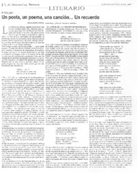 Un poeta, un poema, una canción -- Un recuerdo