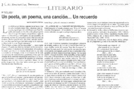Un poeta, un poema, una canción -- Un recuerdo