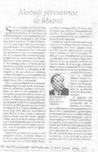 Mensaje permanente de Mistral