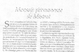 Mensaje permanente de Mistral