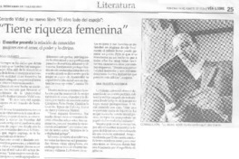 "Tiene riqueza femenina"