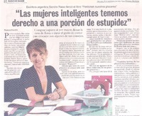 Escritora argentina Sandra Russo lanzó El libro "Perdonen nuestros placeres" : "Las mujeres inteligentes tenemos derecho a una porción de estupidez"