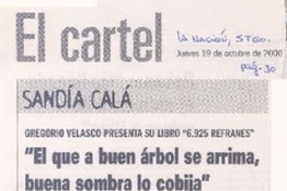 Gregorio Velasco presenta su libro "6.925 refranes" : "El que a buen árbol se arrima, buena sombra lo cobija"