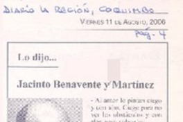 Lo dijo -- Jacinto Benavente y Martínez