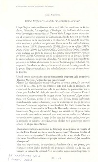 Hugo Mujica : "La poesía no admite máscaras"