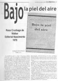 Bajo la piel del aire