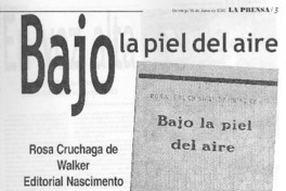 Bajo la piel del aire