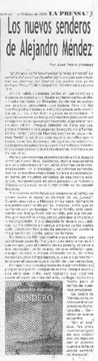 Los nuevos senderos de Alejandro Méndez