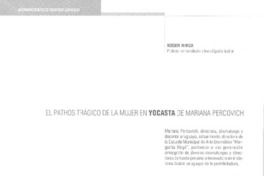 El Pathos trágico de la mujer en Yocasta de Mariana Percovich
