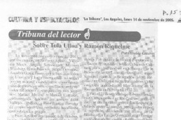 Sobre Tula Ulloa y Ramón Riquelme