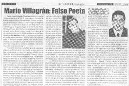 Mario Villagrán: falso poeta