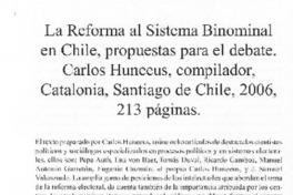 La reforma al sistema binominal