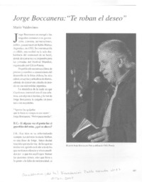 Jorge Boccanera: "Te roban el deseo" (entrevista)