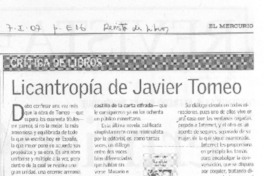 Licantropía de Javier Tomeo