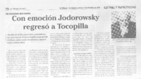 Con emoción Jodorowsky regresó a Tocopilla