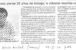 Poeta osornino pierde 25 años de trabajo; le robaron mochila con obras