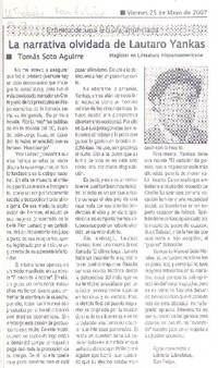 La narrativa olvidada de Lautaro Yankas