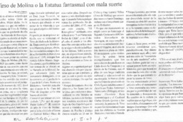 Tirso de Molina o la estatua fantasmal con mala suerte