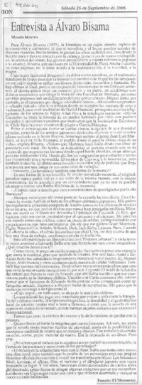 Entrevista a Alvaro Bisama (entrevista)