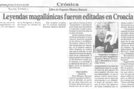 Leyendas magallánicas fueron editadas en Croacia