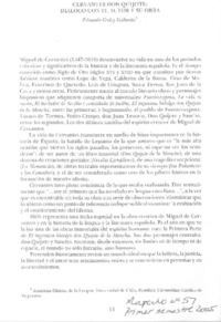 Cervantes Don Quijote diálogo con el autor y su obra