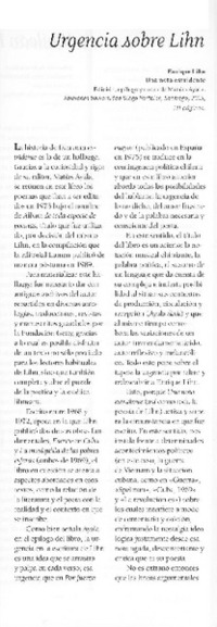 Urgencias sobre Lihn