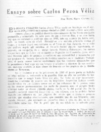 Ensayo sobre Carlos Pezoa Véliz