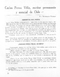 Carlos Pezoa Véliz, escritor permanente y esencial de Chile