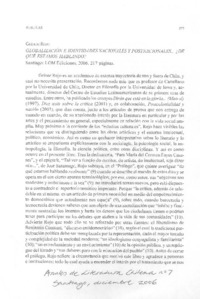 Globalización e identidades nacionales y postnacionales-- ¿De qué estamos hablando?