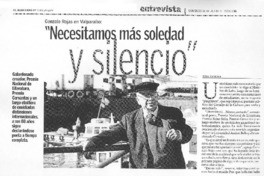 "Necesitamos más soledad y silencio" (entrevista)