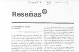 El trauma del estilo