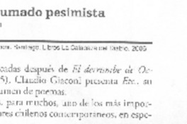 Un consumado pesimista