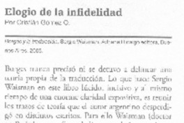 Elogio de la infidelidad