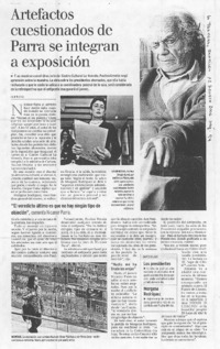 Artefactos cuestionados de Parra se integran a exposición